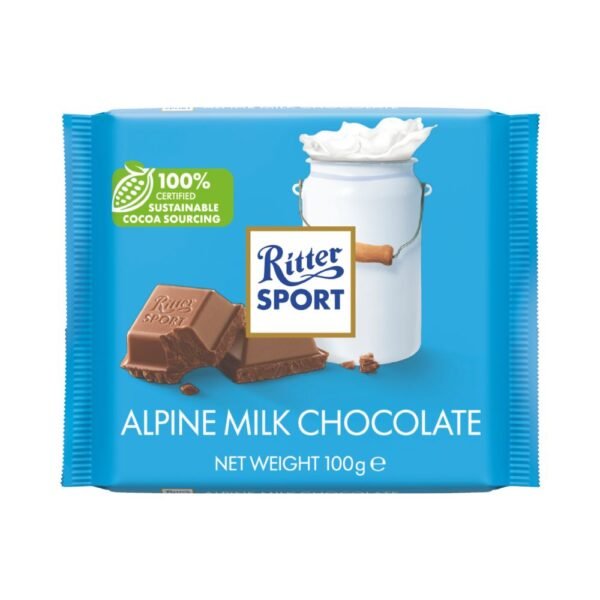 Ritter Sport Alpine Milk Chocolate Bar 100g
