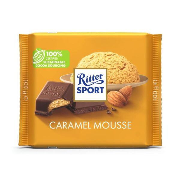 Ritter Sport Caramel Mousse Milk Chocolate Bar 100g
