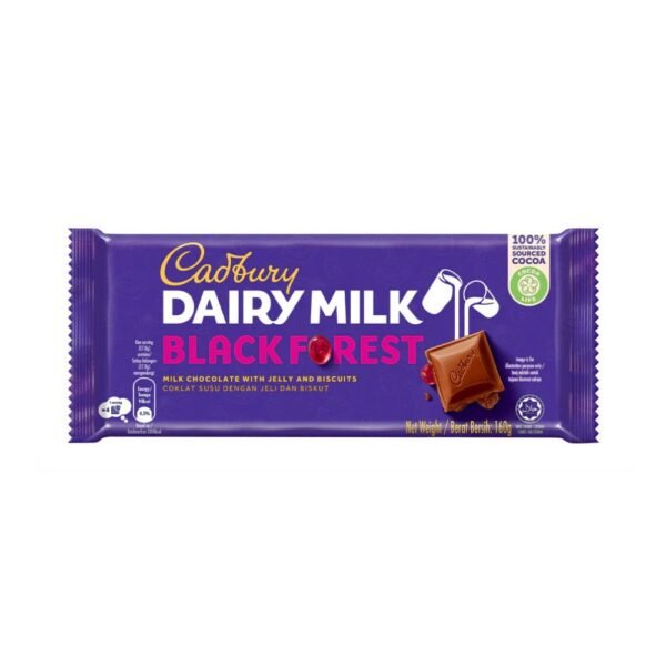 Cadbury Dairy Milk Black Forest Milk Chocolate Bar 160g