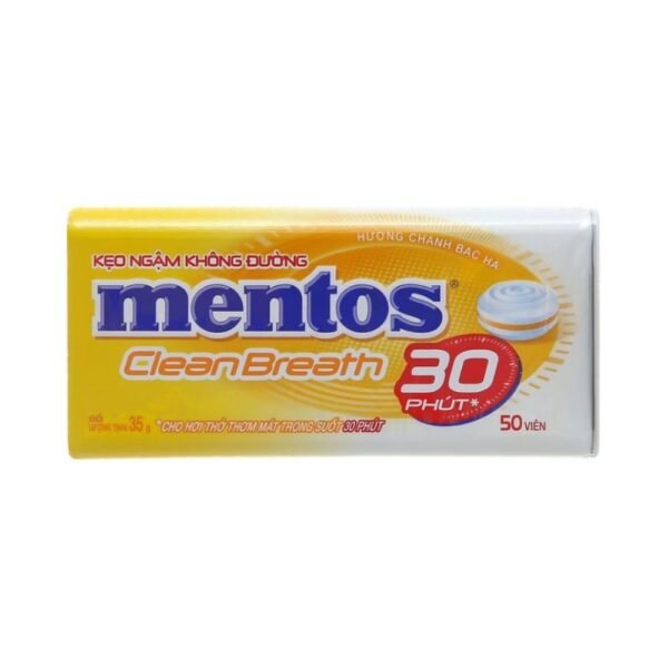 Mentos Clean Breath Lemon Flavor Mints 35g
