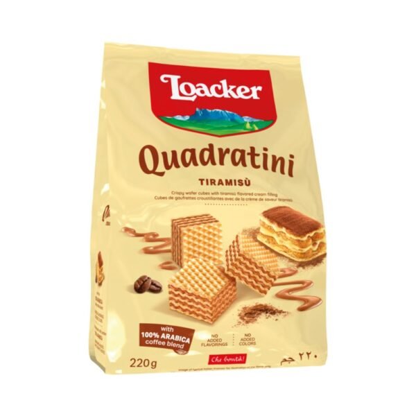 Loacker Quadratini Tiramisu Bite Size Wafers 110g