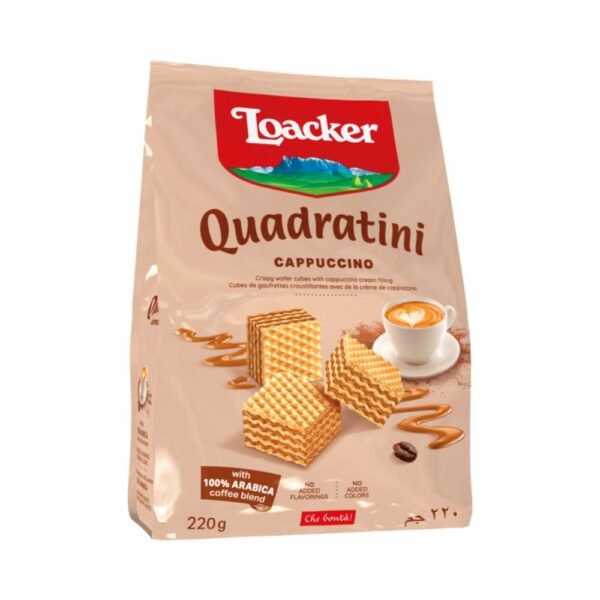 Loacker Quadratini Cappuccino Bite Size Wafers 110g