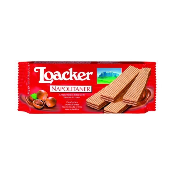 Loacker Napolitaner Hazelnut Cream Wafers 90g